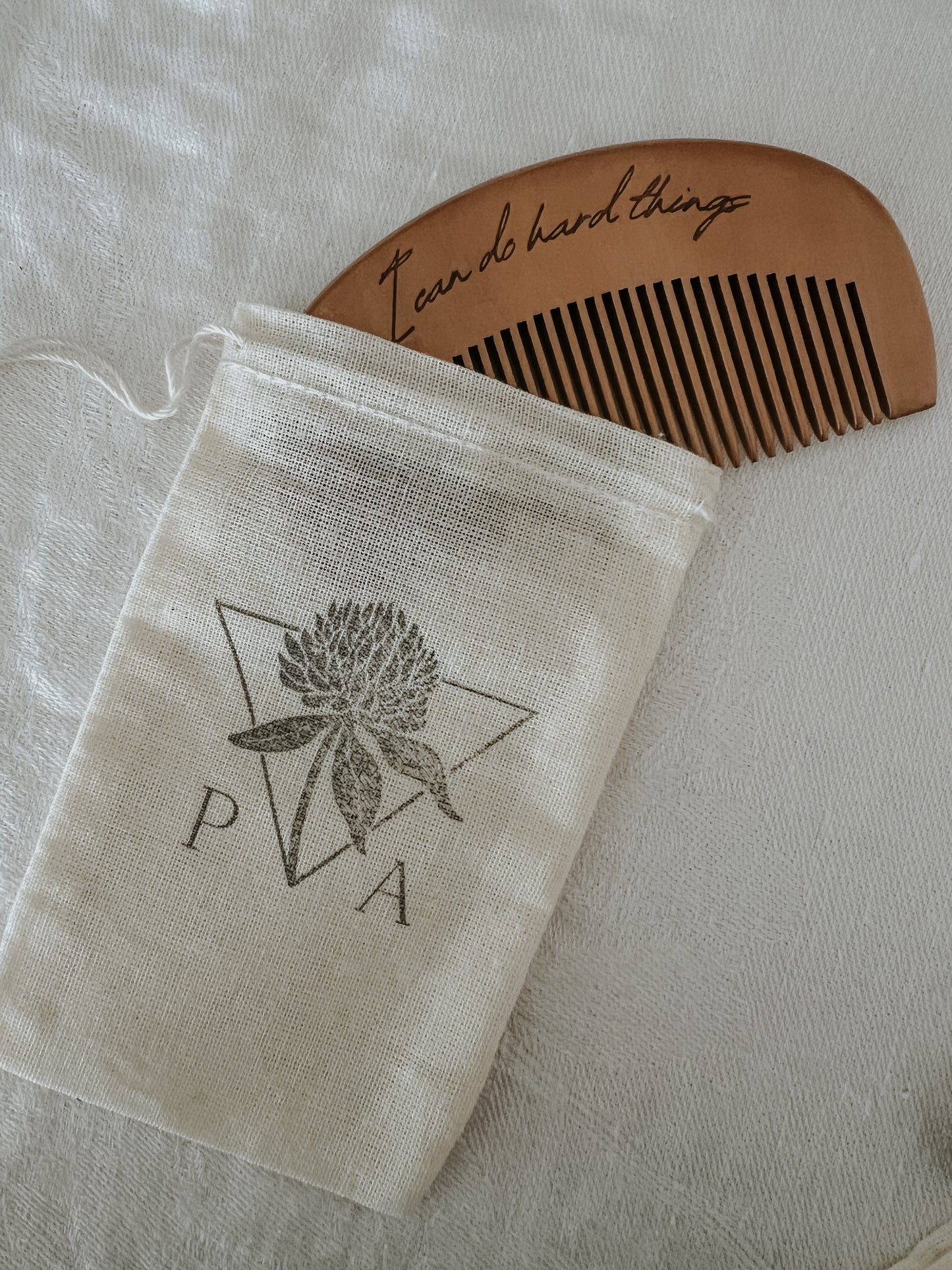 Engraved Wooden Labor Comb