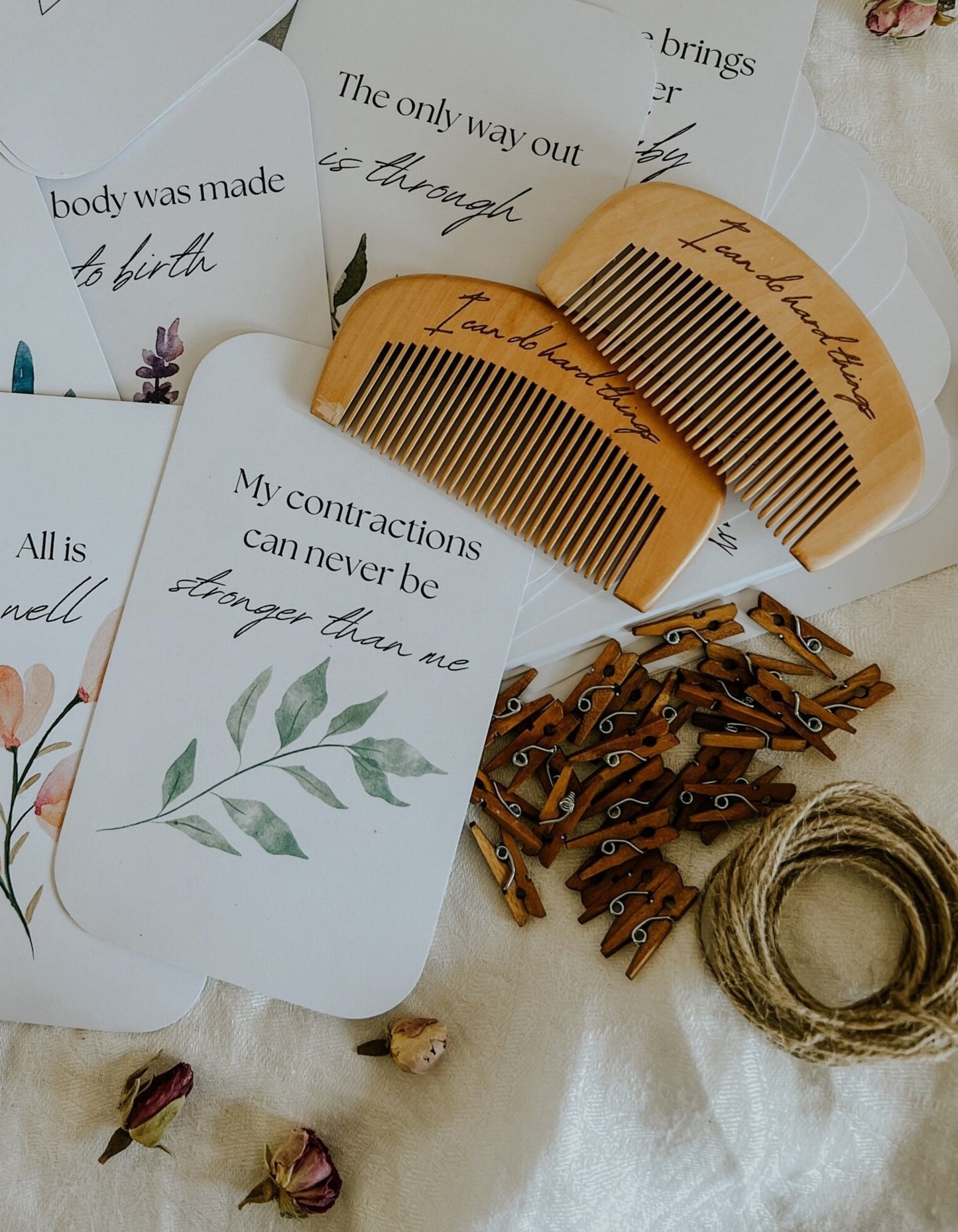 Empowered Birth | Labor  Comb + Birth Affirmation Cards Kit