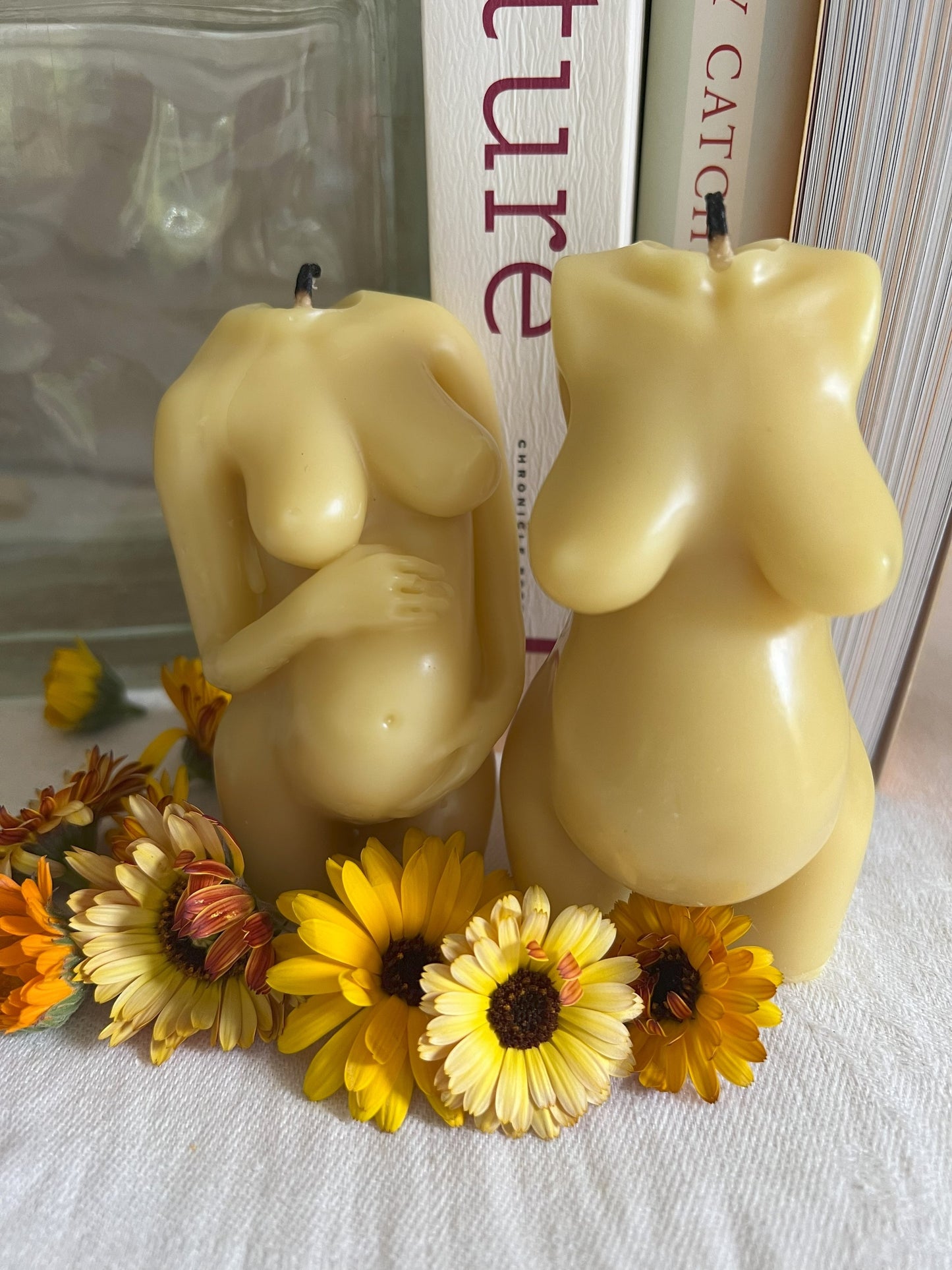 Pregnant Mama Beeswax Candle